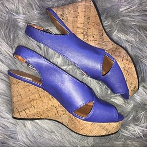 Blue high heels
